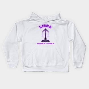 Libra 2b Eggplant Kids Hoodie